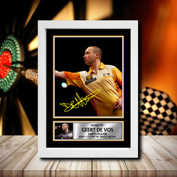 Geert De Vos 2 Signed Autographed Darts Star Poster Print Framed Merch Gift Geert De Vos 2 Signed Autographed Darts Star Poster Print Framed Merch Gift