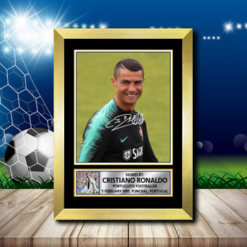 Cristiano Ronaldo Footballer Autographed Poster Print Photo Signature Gift