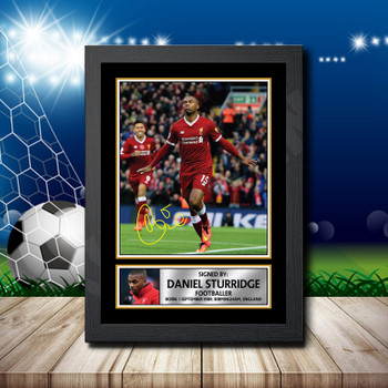 Daniel Sturridge Footballer Autographed Poster Print Photo Signature Gift Daniel Sturridge Footballer Autographed Poster Print Photo Signature Gift