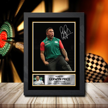 Gerwyn Price Signed Autographed Darts Star Poster Print Framed Merch Gift Gerwyn Price Signed Autographed Darts Star Poster Print Framed Merch Gift