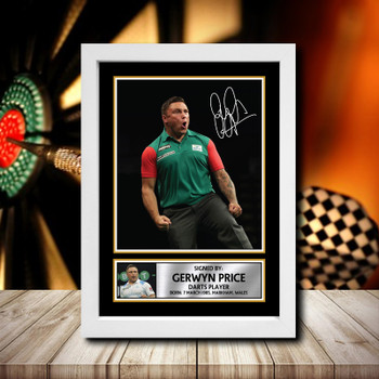 Gerwyn Price Signed Autographed Darts Star Poster Print Framed Merch Gift Gerwyn Price Signed Autographed Darts Star Poster Print Framed Merch Gift