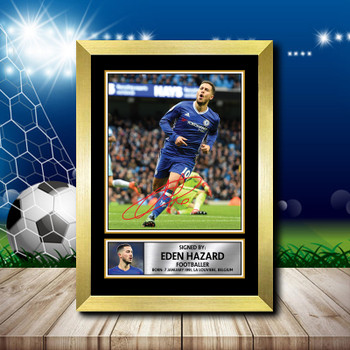 EDEN HAZARD 2 Footballer Autographed Poster Print Photo Signature Gift EDEN HAZARD 2 Footballer Autographed Poster Print Photo Signature Gift