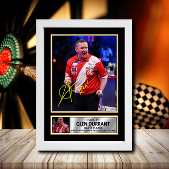 Glen Durrant Signed Autographed Darts Star Poster Print Framed Merch Gift Glen Durrant Signed Autographed Darts Star Poster Print Framed Merch Gift