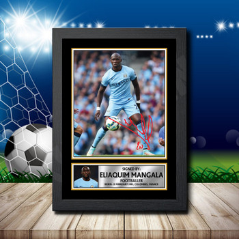 Eliaquim Mangala Footballer Autographed Poster Print Photo Signature Gift Eliaquim Mangala Footballer Autographed Poster Print Photo Signature Gift