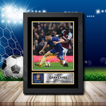 GARY CAHILL 2 Footballer Autographed Poster Print Photo Signature Gift GARY CAHILL 2 Footballer Autographed Poster Print Photo Signature Gift