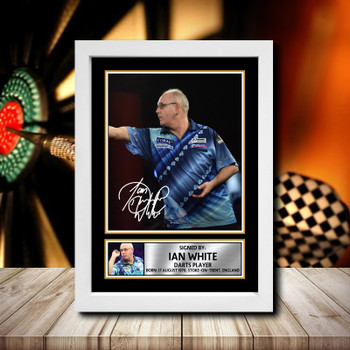 Ian White Signed Autographed Darts Star Poster Print Framed Merch Gift Ian White Signed Autographed Darts Star Poster Print Framed Merch Gift