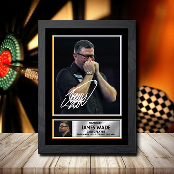 James Wade Signed Autographed Darts Star Poster Print Framed Merch Gift James Wade Signed Autographed Darts Star Poster Print Framed Merch Gift