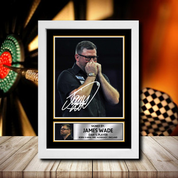 James Wade Signed Autographed Darts Star Poster Print Framed Merch Gift James Wade Signed Autographed Darts Star Poster Print Framed Merch Gift