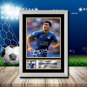 Harry Maguire Footballer Autographed Poster Print Photo Signature Gift Harry Maguire Footballer Autographed Poster Print Photo Signature Gift