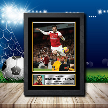Henrikh Mkhitaryan Footballer Autographed Poster Print Photo Signature Gift Henrikh Mkhitaryan Footballer Autographed Poster Print Photo Signature Gift