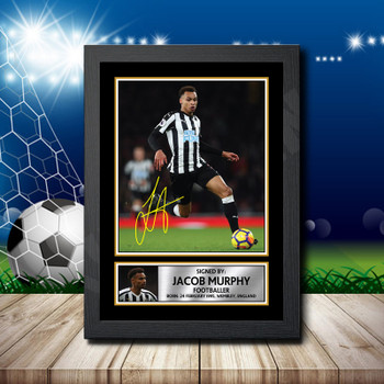 JACOB MURPHY Footballer Autographed Poster Print Photo Signature Gift JACOB MURPHY Footballer Autographed Poster Print Photo Signature Gift