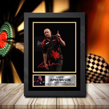 James Wilson Signed Autographed Darts Star Poster Print Framed Merch Gift James Wilson Signed Autographed Darts Star Poster Print Framed Merch Gift