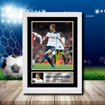 JAN VERTONGHEN 2 Footballer Autographed Poster Print Photo Signature Gift JAN VERTONGHEN 2 Footballer Autographed Poster Print Photo Signature Gift