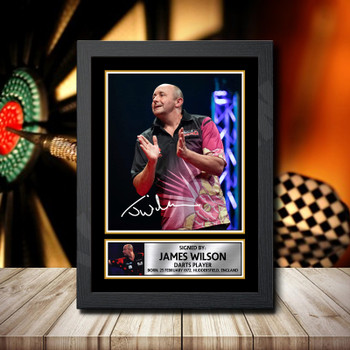 James Wilson 2 Signed Autographed Darts Star Poster Print Framed Merch Gift James Wilson 2 Signed Autographed Darts Star Poster Print Framed Merch Gift