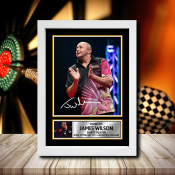 James Wilson 2 Signed Autographed Darts Star Poster Print Framed Merch Gift James Wilson 2 Signed Autographed Darts Star Poster Print Framed Merch Gift