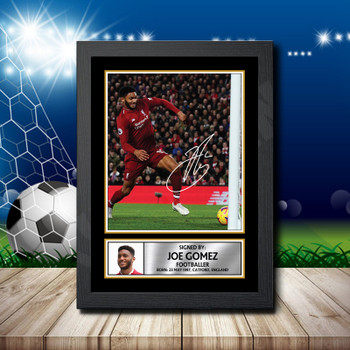 Joe Gomez 2 Footballer Autographed Poster Print Photo Signature Gift