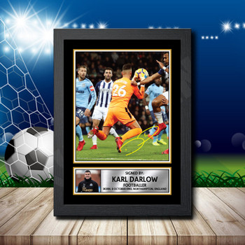 KARL DARLOW Footballer Autographed Poster Print Photo Signature Gift