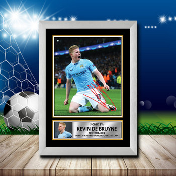 KEVIN DE BRUYNE 2 Footballer Autographed Poster Print Photo Signature Gift KEVIN DE BRUYNE 2 Footballer Autographed Poster Print Photo Signature Gift