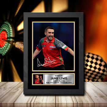 Jamie Lewis Signed Autographed Darts Star Poster Print Framed Merch Gift Jamie Lewis Signed Autographed Darts Star Poster Print Framed Merch Gift
