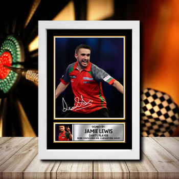 Jamie Lewis Signed Autographed Darts Star Poster Print Framed Merch Gift Jamie Lewis Signed Autographed Darts Star Poster Print Framed Merch Gift