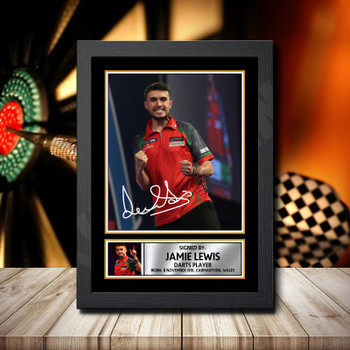 Jamie Lewis 2 Signed Autographed Darts Star Poster Print Framed Merch Gift Jamie Lewis 2 Signed Autographed Darts Star Poster Print Framed Merch Gift