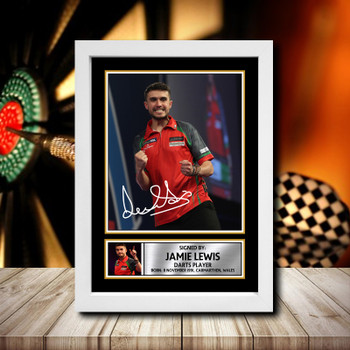 Jamie Lewis 2 Signed Autographed Darts Star Poster Print Framed Merch Gift Jamie Lewis 2 Signed Autographed Darts Star Poster Print Framed Merch Gift