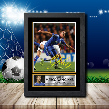 MARCO VAN GINKEL 2 Footballer Autographed Poster Print Photo Signature Gift