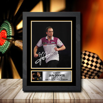 Jan Dekker 2 Signed Autographed Darts Star Poster Print Framed Merch Gift Jan Dekker 2 Signed Autographed Darts Star Poster Print Framed Merch Gift