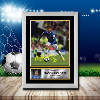 Mason Holgate 2 Footballer Autographed Poster Print Photo Signature Gift