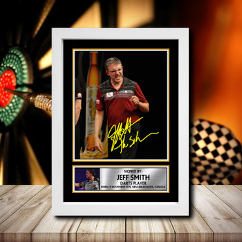 Jeff Smith 2 Signed Autographed Darts Star Poster Print Framed Merch Gift Jeff Smith 2 Signed Autographed Darts Star Poster Print Framed Merch Gift