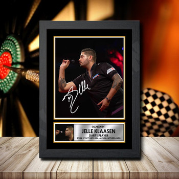 Jelle Klaasen Signed Autographed Darts Star Poster Print Framed Merch Gift Jelle Klaasen Signed Autographed Darts Star Poster Print Framed Merch Gift
