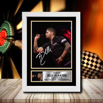 Jelle Klaasen Signed Autographed Darts Star Poster Print Framed Merch Gift Jelle Klaasen Signed Autographed Darts Star Poster Print Framed Merch Gift