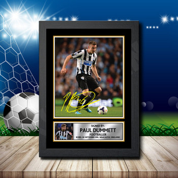 PAUL DUMMETT 2 Footballer Autographed Poster Print Photo Signature Gift PAUL DUMMETT 2 Footballer Autographed Poster Print Photo Signature Gift