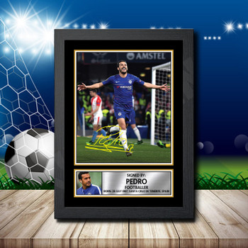 PEDRO Footballer Autographed Poster Print Photo Signature Gift PEDRO Footballer Autographed Poster Print Photo Signature Gift