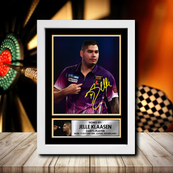 Jelle Klaasen 2 Signed Autographed Darts Star Poster Print Framed Merch Gift Jelle Klaasen 2 Signed Autographed Darts Star Poster Print Framed Merch Gift