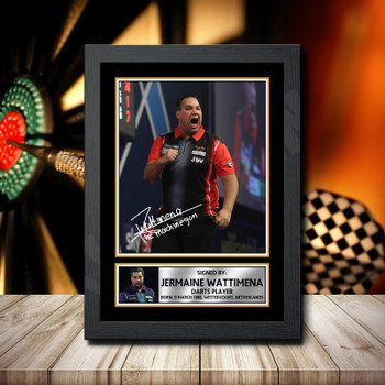 Jermaine Wattimena Signed Autographed Darts Star Poster Print Framed Merch Gift Jermaine Wattimena Signed Autographed Darts Star Poster Print Framed Merch Gift