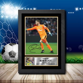 Rob Elliot Footballer Autographed Poster Print Photo Signature Gift Rob Elliot Footballer Autographed Poster Print Photo Signature Gift
