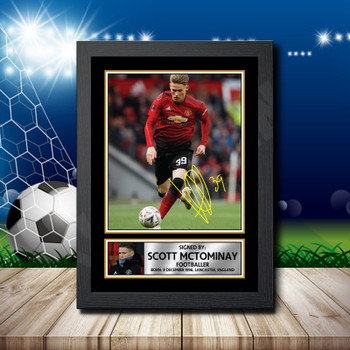 Scott McTominay 2 Footballer Autographed Poster Print Photo Signature Gift
