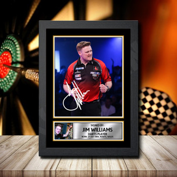 Jim Williams 2 Signed Autographed Darts Star Poster Print Framed Merch Gift Jim Williams 2 Signed Autographed Darts Star Poster Print Framed Merch Gift