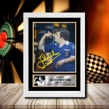Jocky Wilson 2 Signed Autographed Darts Star Poster Print Framed Merch Gift Jocky Wilson 2 Signed Autographed Darts Star Poster Print Framed Merch Gift