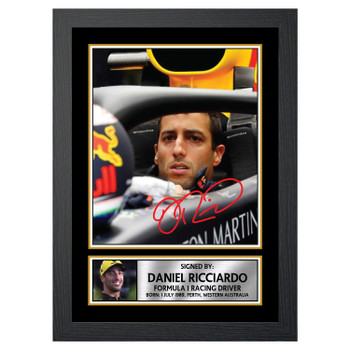 Daniel Ricciardo M497 Motor Racer Autographed Poster Print Photo Signature Gift