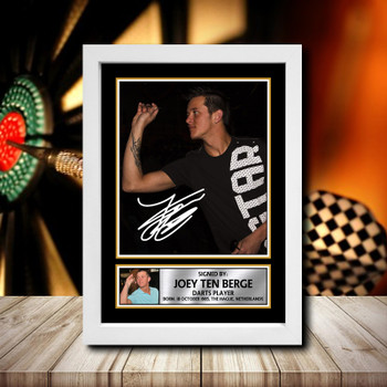 Joey Ten Bear Signed Autographed Darts Star Poster Print Framed Merch Gift