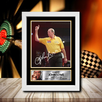 John Lowe 2 Signed Autographed Darts Star Poster Print Framed Merch Gift John Lowe 2 Signed Autographed Darts Star Poster Print Framed Merch Gift