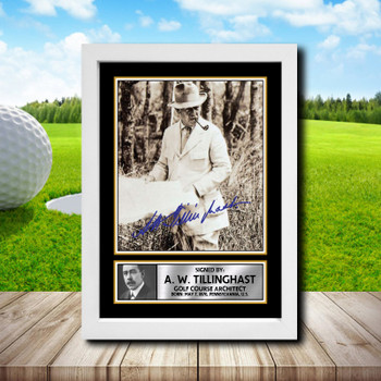 A.W. Tillinghast Sign Golf Autographed Poster Print Photo Signature Gift