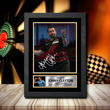 Jonny Clayton Signed Autographed Darts Star Poster Print Framed Merch Gift
