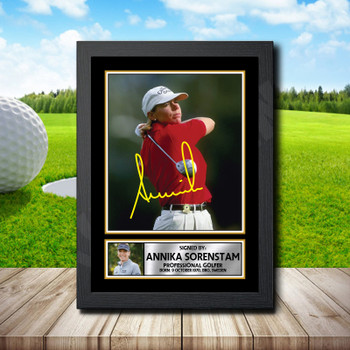 Annika Sörenstam 2 Golf Autographed Poster Print Photo Signature Gift Annika Sörenstam 2 Golf Autographed Poster Print Photo Signature Gift