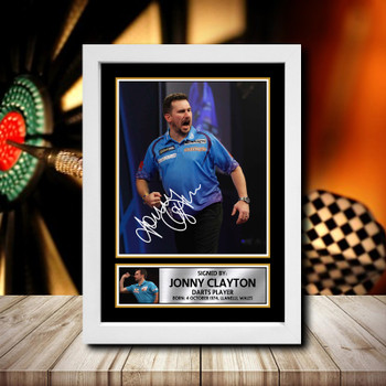 Jonny Clayton 2 Signed Autographed Darts Star Poster Print Framed Merch Gift