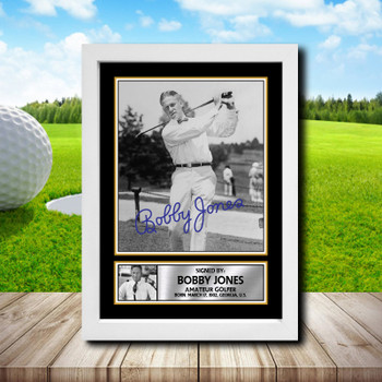 Bobby Jones Golf Autographed Poster Print Photo Signature Gift Bobby Jones Golf Autographed Poster Print Photo Signature Gift
