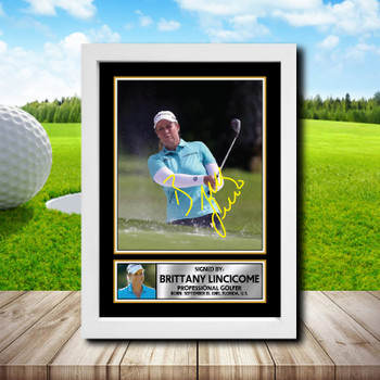 Brittany Lincicome 2 Golf Autographed Poster Print Photo Signature Gift