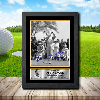Craig Wood 2 Golf Autographed Poster Print Photo Signature Gift